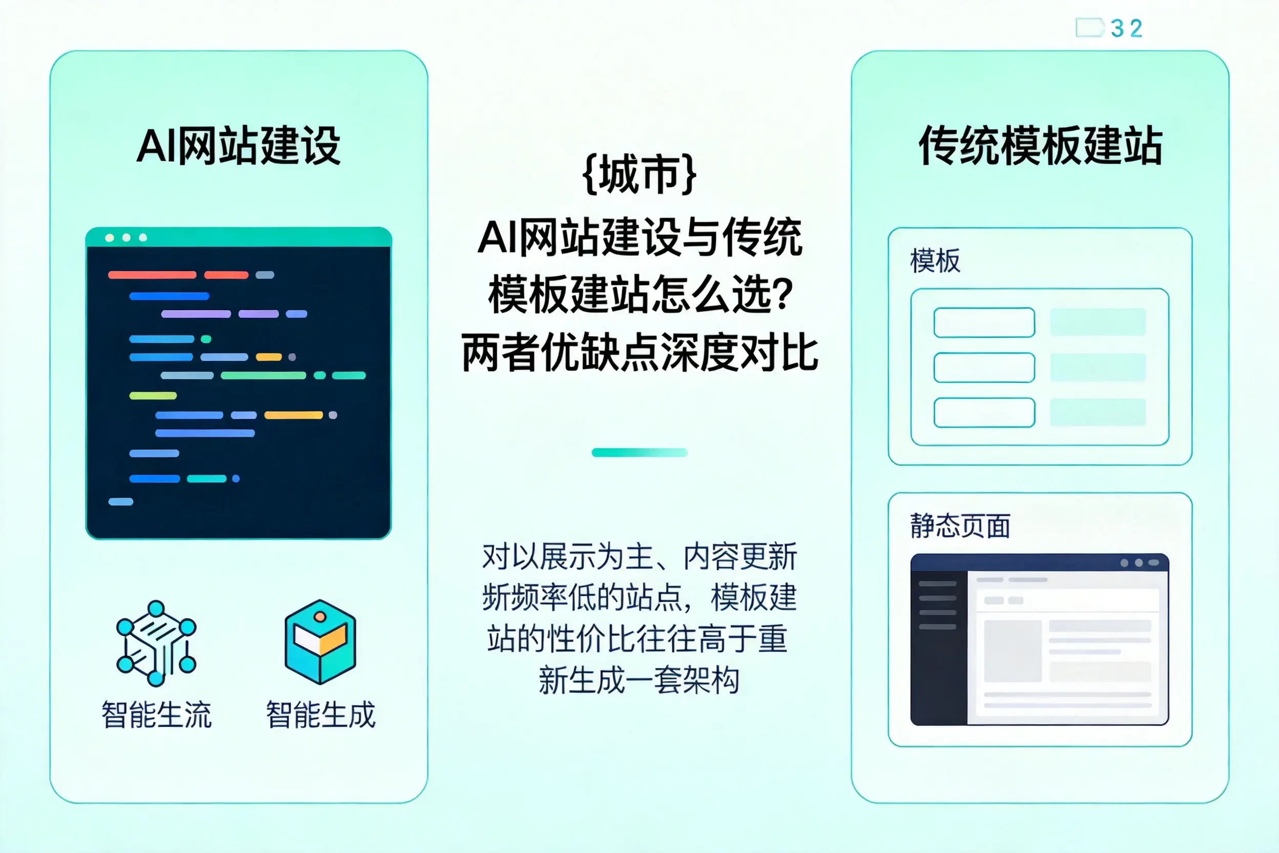 珠海AI网站建设与传统模板建站怎么选?两者优缺点深度对比