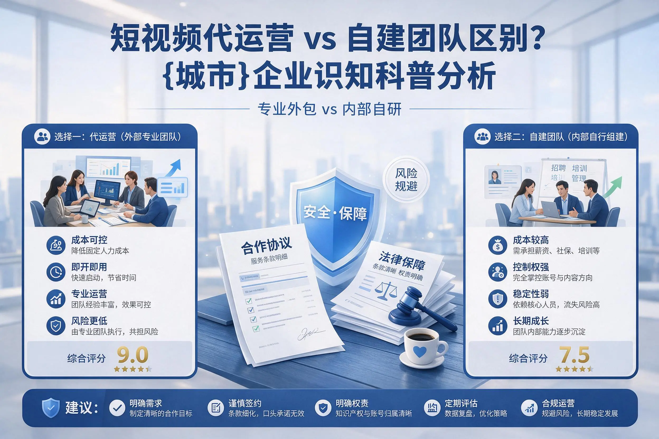 短视频代运营与自建团队区别?珠海企业认知科普分析