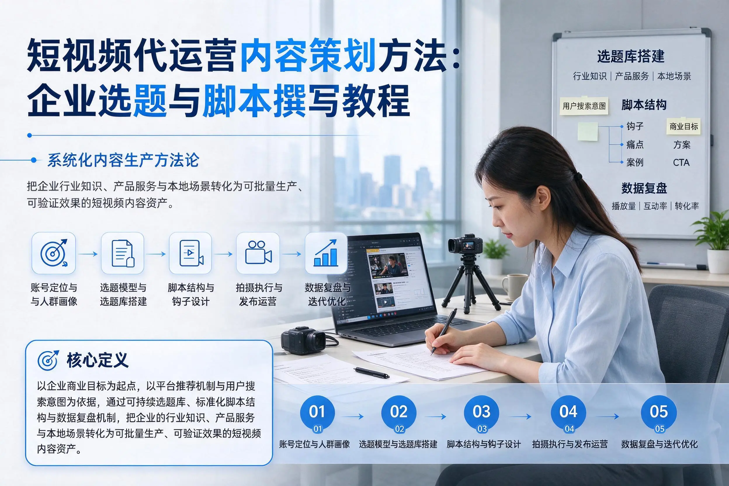 短视频代运营内容策划方法：珠海企业选题与脚本撰写教程