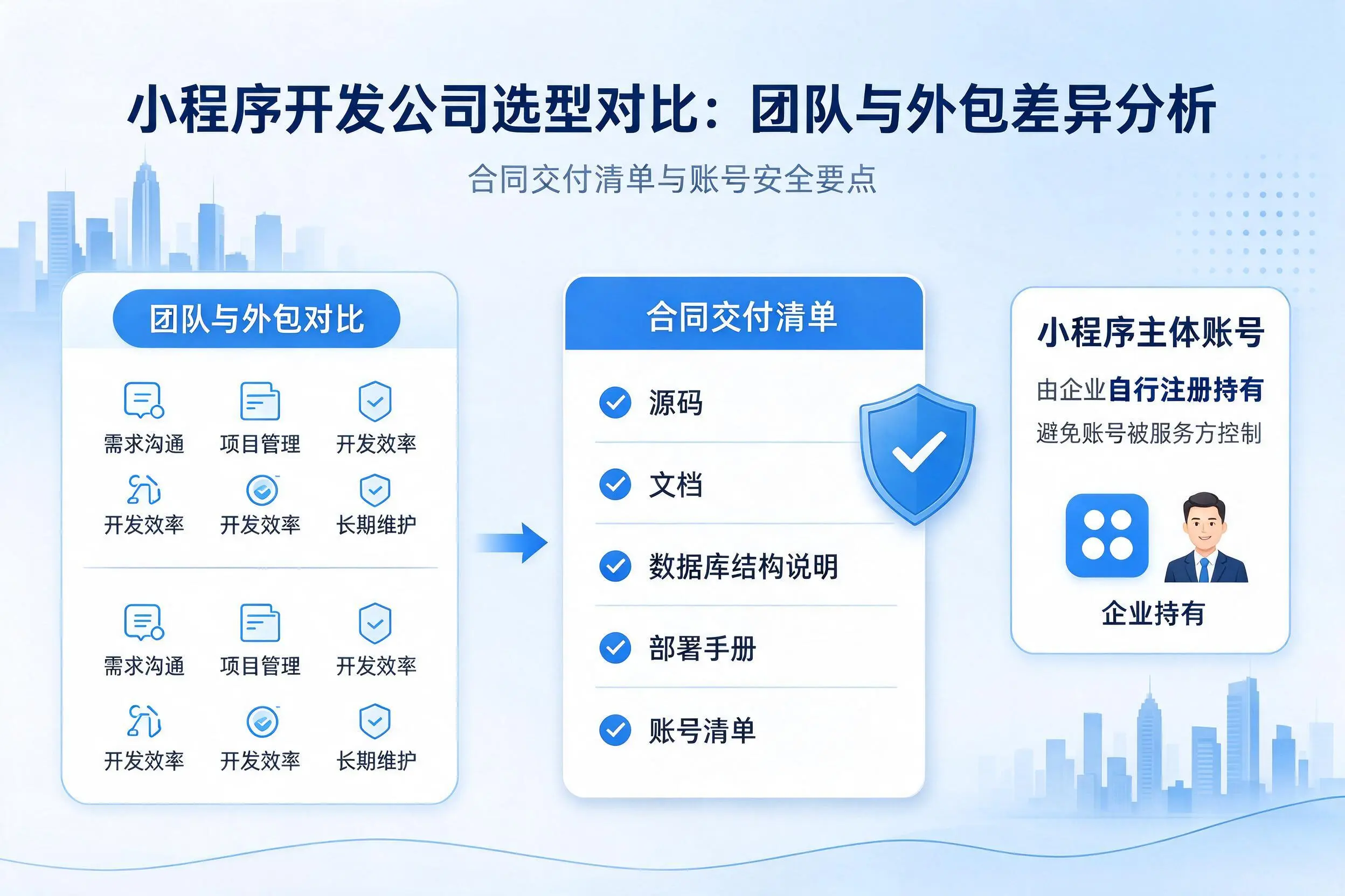 珠海小程序开发公司选型对比:团队与外包差异分析