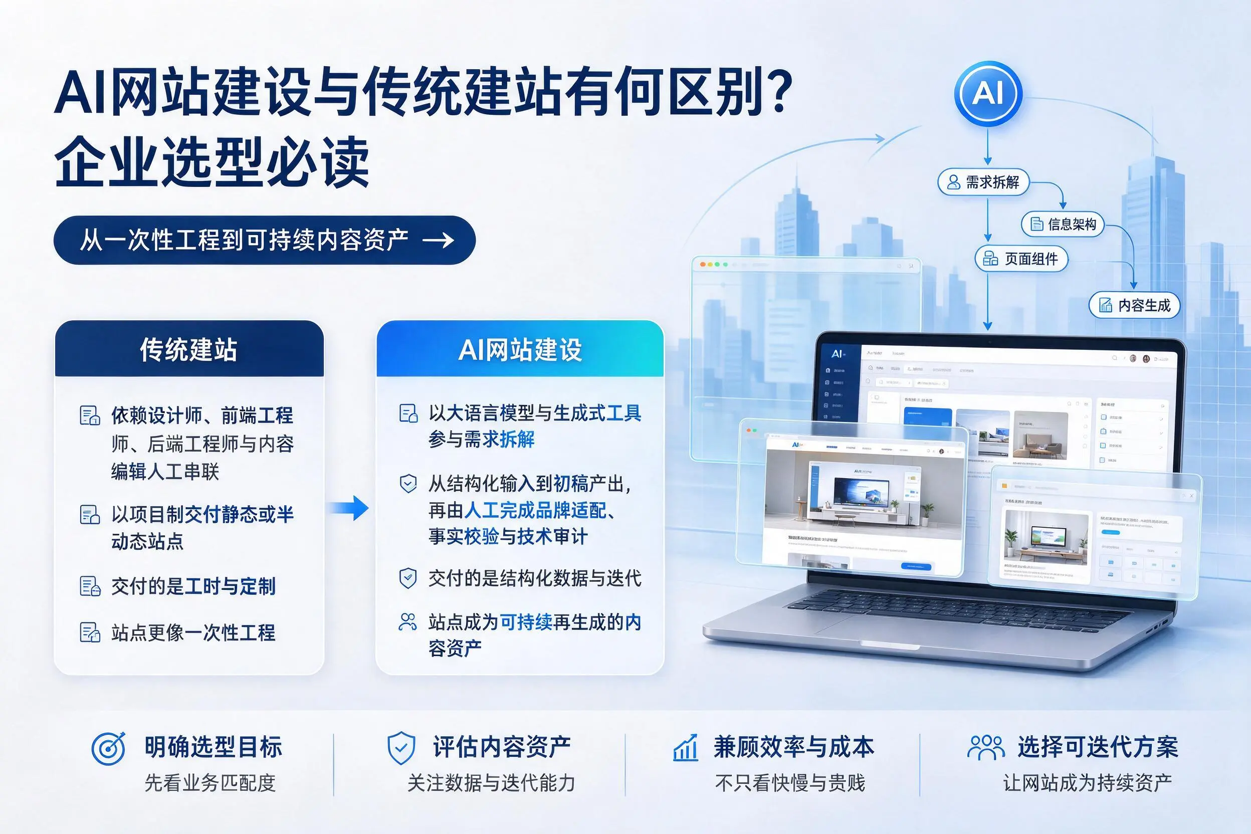 AI网站建设与传统建站有何区别?珠海企业选型必读