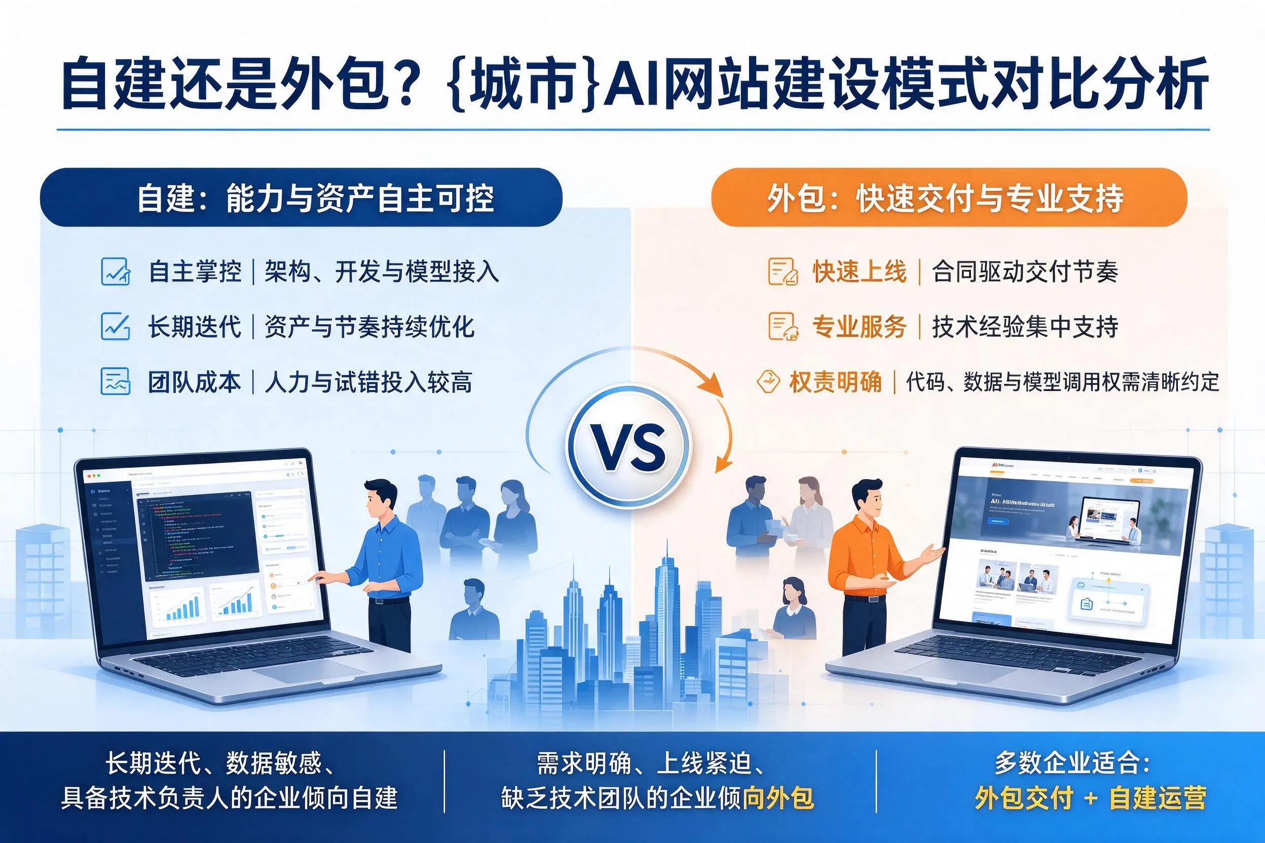 自建还是外包?珠海AI网站建设模式对比分析