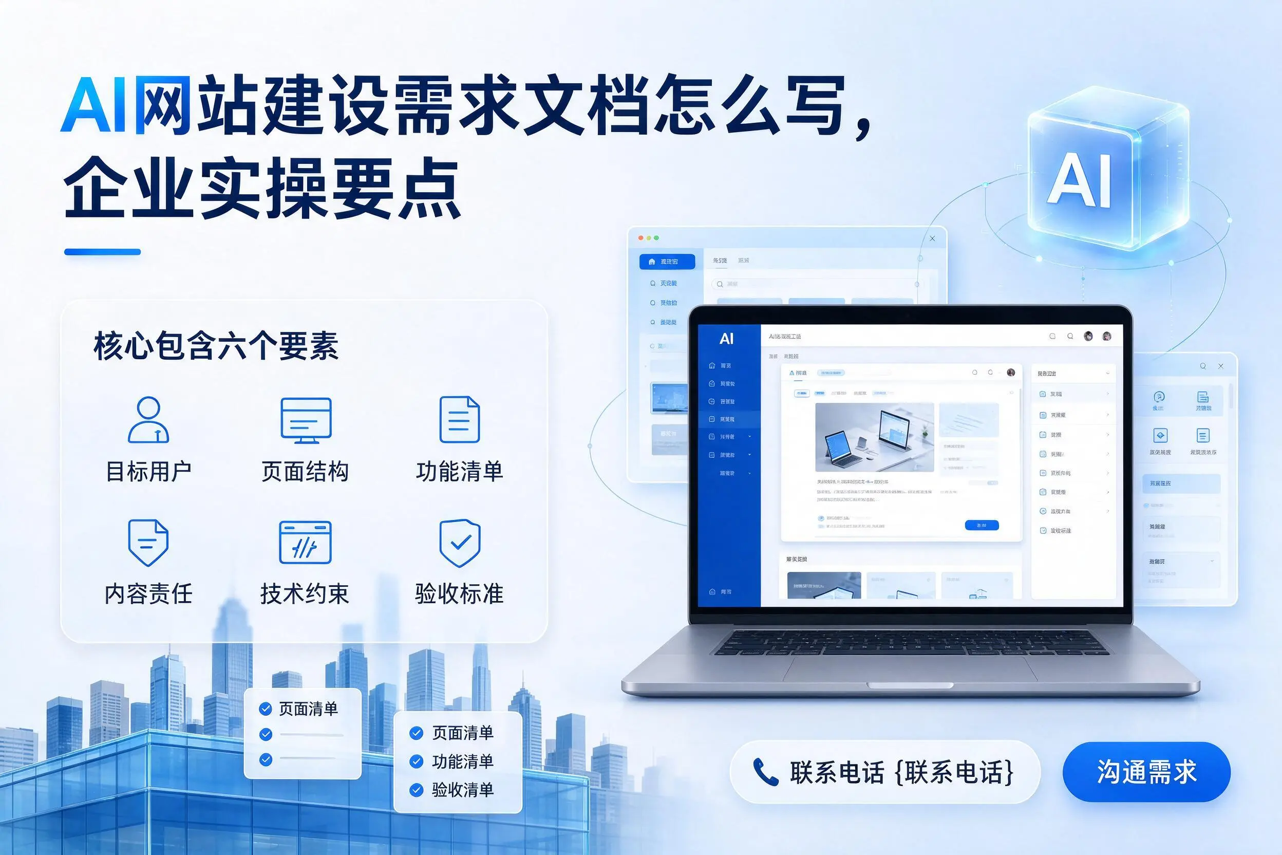 AI网站建设需求文档怎么写，珠海企业实操要点