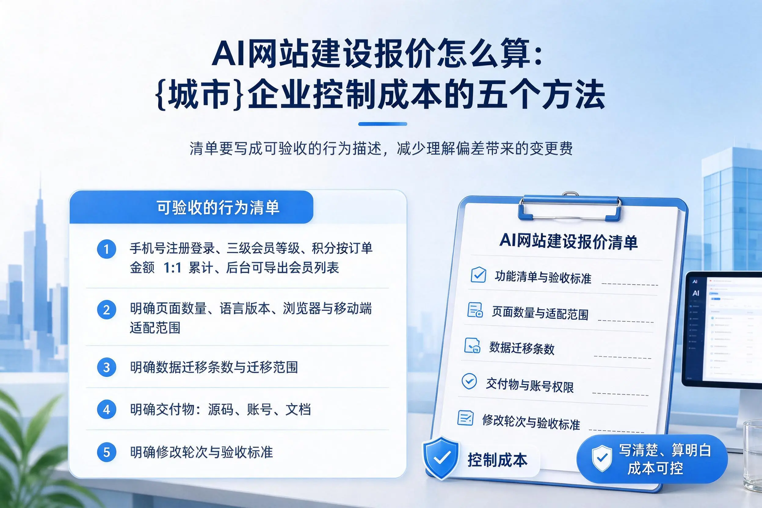 AI网站建设报价怎么算:珠海企业控制成本的五个方法