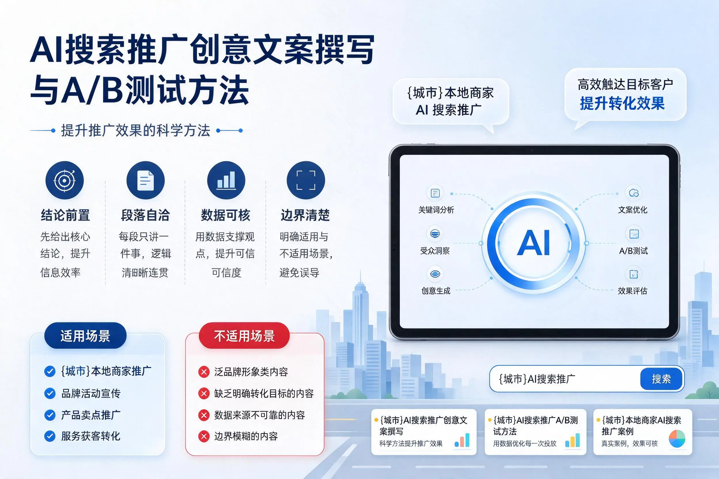 珠海AI搜索推广创意文案撰写与A/B测试方法